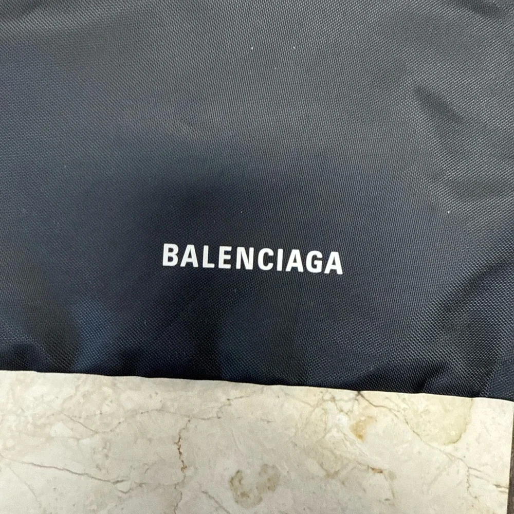 Balenciaga Black Nylon Drawstrings Designer Dust Bag
